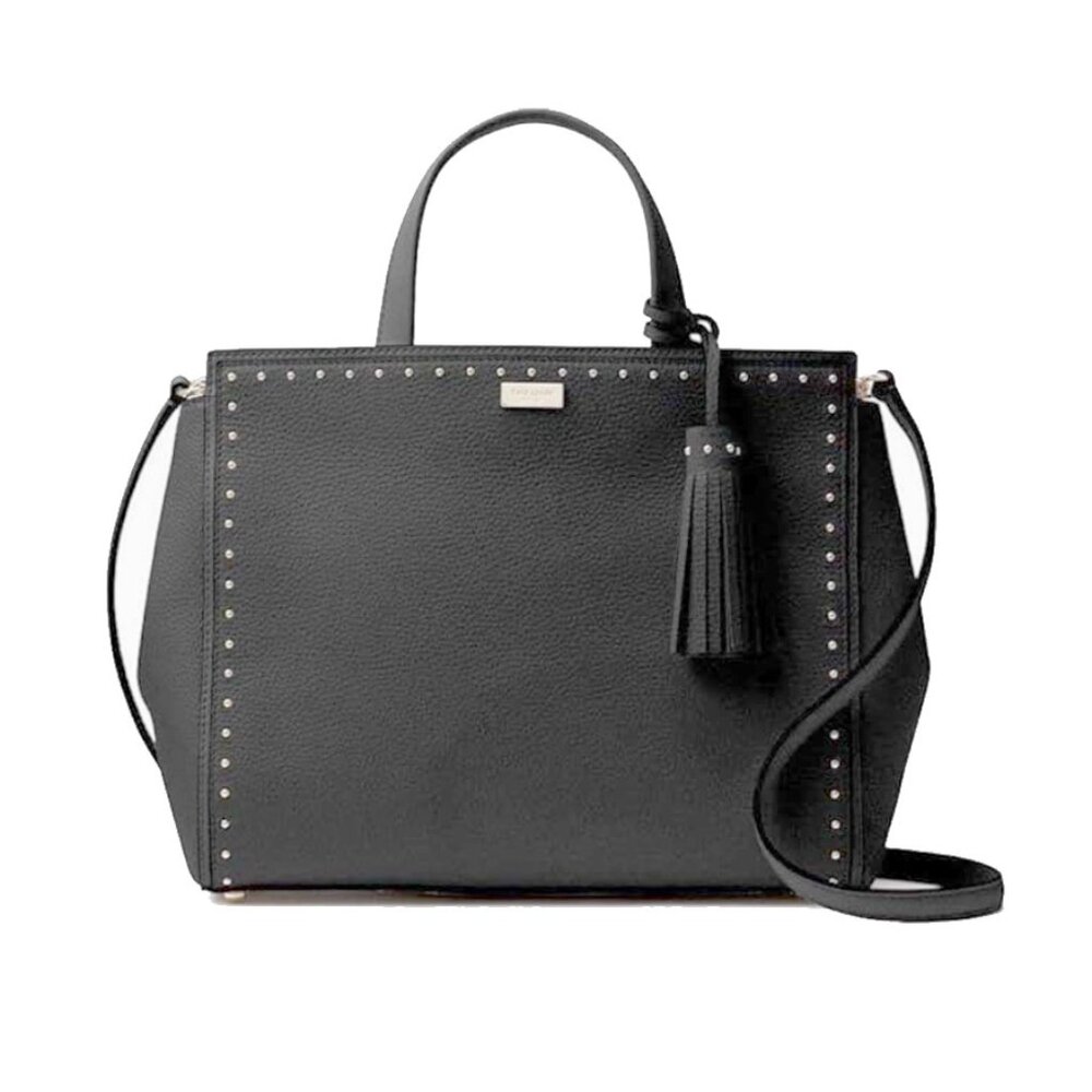 Kate Spade Abby West Street Black Leather Satchel Bag - Picture 2 of 13